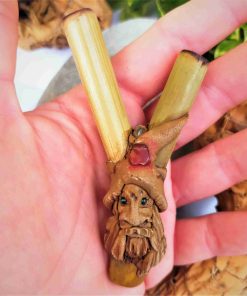 Kuripe-Bambu Totem Mago Folletto Amuleto Pietre potenti