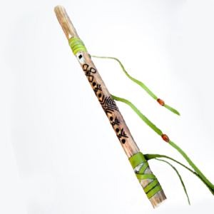 Flauto-Siyotanka-Grasshopper-Homemade-Nativo-Sciamanico-Pentagonale-Con-Custodia-353851776943-5